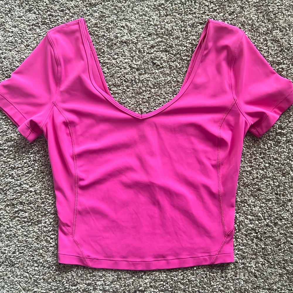 Lululemon align T-shirt, size 4, sonic pink
